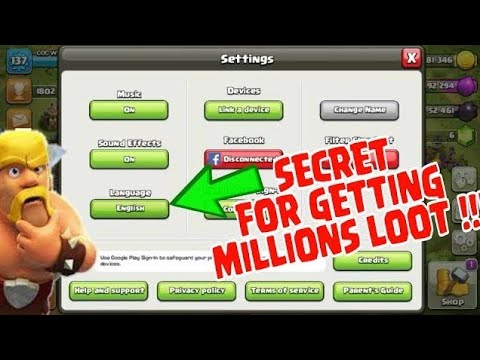 Secret Trick for Getting Millions of Loot In Clash of Clans!