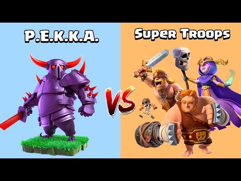 PEKKA VS SUPER TROOPS – Clash of Clans Gameplay