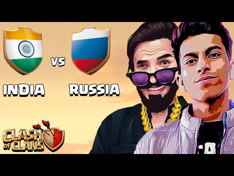 INDIA vs RUSSIA Live Clan War Clash of Clans – COC ft. @PAPA Mogambo. CK