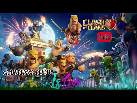 ?CLASH OF CLANS LIVE WAR ATTACK AND CLAN GAMES? BASE VISIT ? GOLD PASS GIVEAWAY SOON