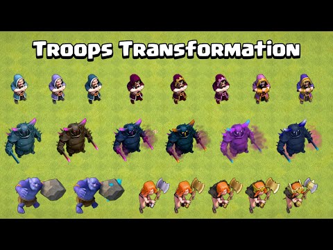 All Troops Transformation at every level | Clash of Clans