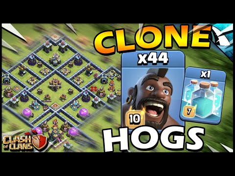 CLONE 44 HOGS in Legends!! So MANY PIGS in Clash of Clans!