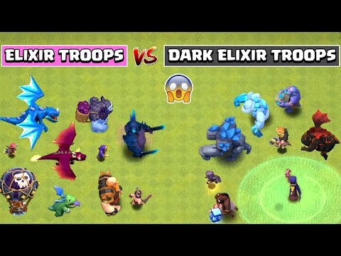 ELIXIR TROOPS VS DARK ELIXIR TROOPS | Clash of Clans