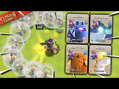 Queen Walk Attacks with Every Pet in Clash of Clans!