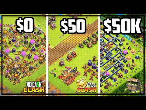 $0 vs. $50 vs. $50,000 Clash of Clans Accounts!
