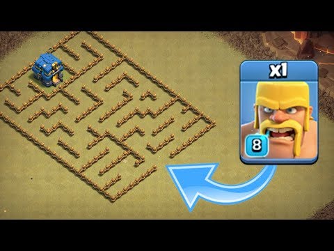 ONE TROOP vs LEVEL 1 MAZE BASE!! – Clash Of Clans