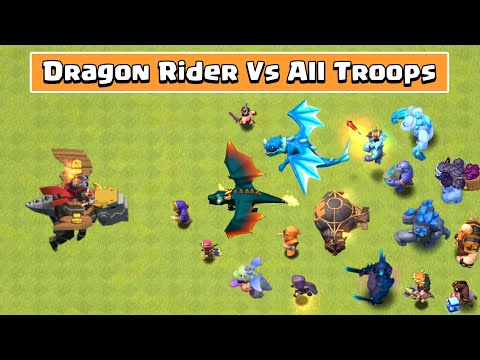 DRAGON RIDER Vs All Troops | Clash of Clans Update | Dragon Rider Attack | COC new update gameplay